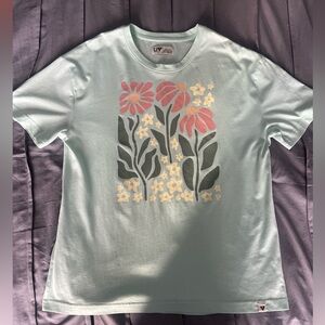 LIV outdoor Mint Green Floral Shirt